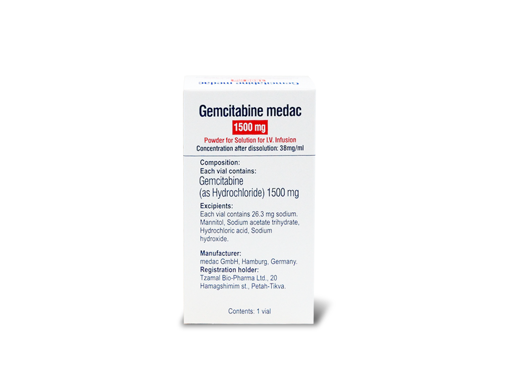 Онлайн заказ лекарств из Израиля | Гемцитабин Гидрохлорид 1000 мг