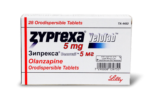 Зипрекса велотаб, Zyprexa Velotab, Оланзапин, 5 мг